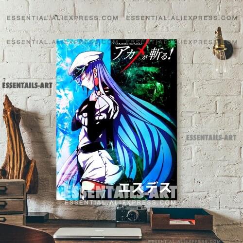Akame Ga Kill Esdeath Anime Poster Canvas Wall Art Painting Decor Pictures Bedroom Study Living Room Home Decoration Prints
