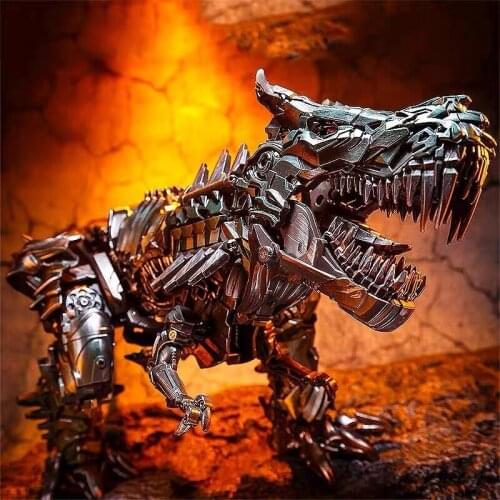 Black Mamba LS05 Steel Rope Dinosaur Deformation Toy King Kong Movie 4 Alloy Amplification Tyrannosaurus Steel Lock