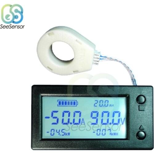 DC 300V 400A 200A 100A LCD Battery Monitor Digital Voltmeter Ammeter Battery Capacity Coulometer Power watt-hour Hall Sensor
