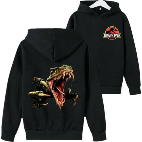 Jurassic Park Childrens Hoodie Boy Clothes Dinosaur Print Cotton Clothes Baby Girl Clothes Jurassic World Sports Hoodie Jogging