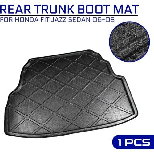 For Honda FIT JAZZ Sedan 2006 2007 2008 Car Floor Mat Carpet Rear Trunk Anti-mud Cover