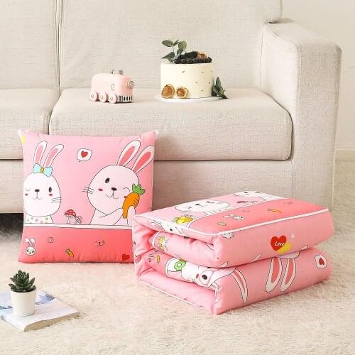Dual-purpose Pillow Quilt Office Sofa Cushion Quilt Cartoon Multi-functional Pillow Quilt Throw Pillows Cute Pillow