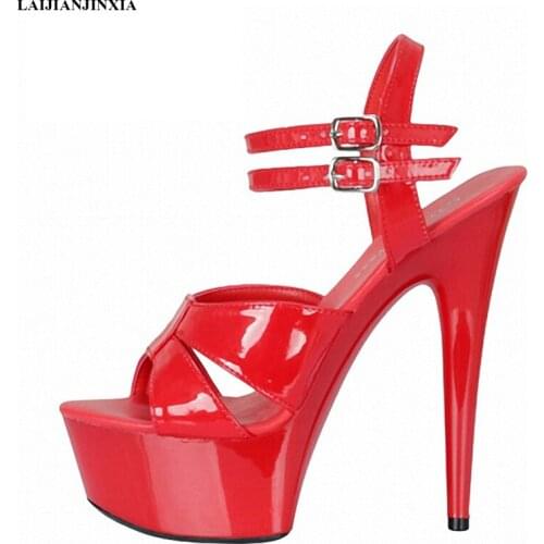 LAIJIANJINXIA New Shoes Woman Platform High Heels Sandals Handmade Personalized Summer Elegant Party Shoes Ankle Strap Sandalias