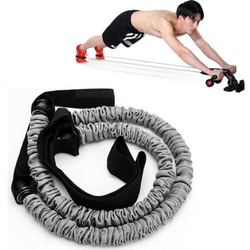 2pcs Resistance Bands Elasticity Pull Rope for AB Roller Waist Abdominal Slimming Equipment