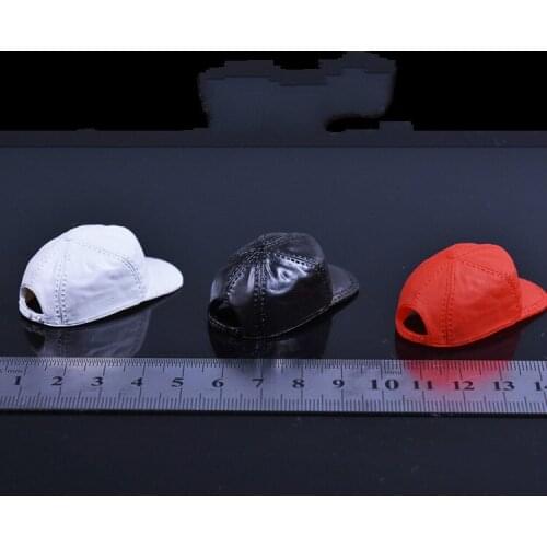 Hot Toys 1:6 Scale White/ red/black fashion hat for woman girl Rubber cap Fit 12" Action figure Male Body Accessories