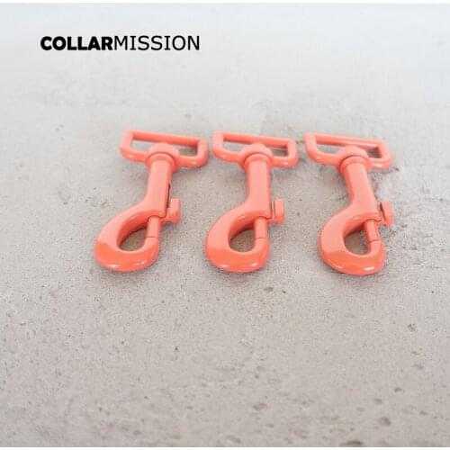 Metal red orange colored baking paint dog clip hook durable and strong swivel snap hook zinc alloy Diy accessories CPK25R
