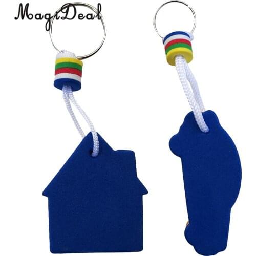 Pack 2 Safety Floating Keyring Beach Ocean Boat Kayak Key Float - Car & House Shape for Yacht Canoeing Rafting Accessories