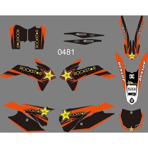 0481 Motorcycle Team Graphic & Backgrounds Decal Stiker Kits for KTM SX XC 125 200 250 300 350 450 450F 2013 2014 2015