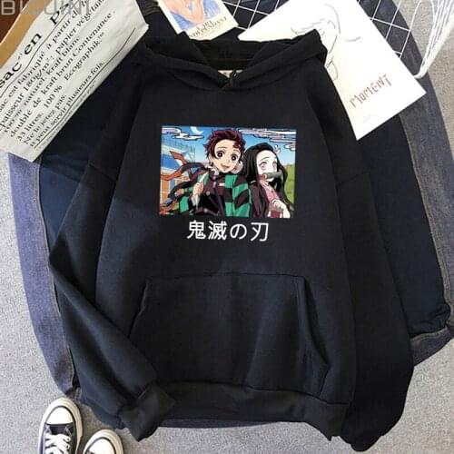 New Kawaii Anime Cartoon Demon Slayer Printed Hoodies Men Women Sweatshirts Pullover Unisex Streetwear Dropshipping Clothes