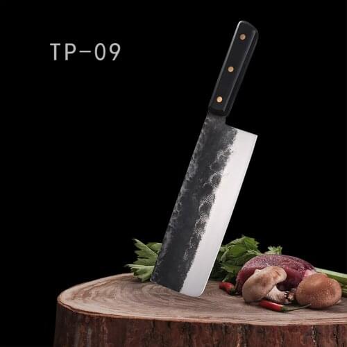 DENGJIA Handmade 5Cr15Mov Material Forged Carbon Steel Cleaver Slicer Vegetable Cutter Chinese Traditional Knife