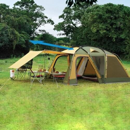 Landwolf One-Bedroom And Living Room Family Self-Driving Tour Thick Waterproof Tent Super Large Multifunctional Outdoor Camping