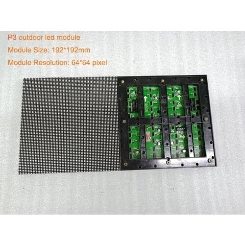 Pantallas led p3 led sign rgb 64*64dots led module 192*192mm led video wall outdoor led display taxi panel biombo P3 p4 p6 p10