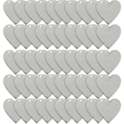 50 Pcs Clear Acrylic Blanks Keychain Necklace Pendant Transparent Tags for DIY Projects Vinyl Accessories Party Supplies