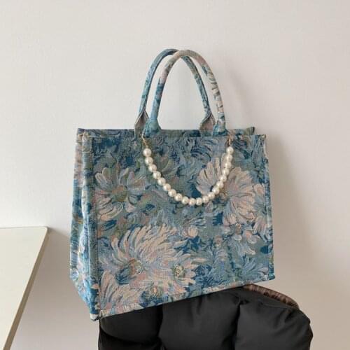 Luxury Calico Tote Bags For Women Brand Designer High-Capacity Canvas Handbag Ladies Street Shopping Shoulder Crossbody Bags