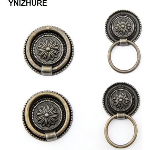 30mm Antique Bronze Zinc alloy Drawer Knob Loop Handle Pull Closet Dresser Pulls Drawer Dressing Box Jewelry Box Handles