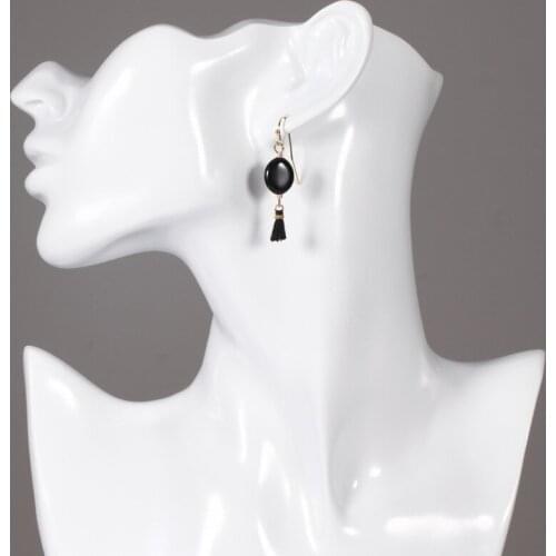 European and American retro tassel earrings classic wild exquisite simple short tassel earrings