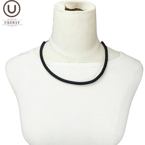 UKEBAY New Simple Silicone Necklaces Women Statement Necklaces Short Chokers Elasticity Rope Rubber Torques Collar Punk Jewelry