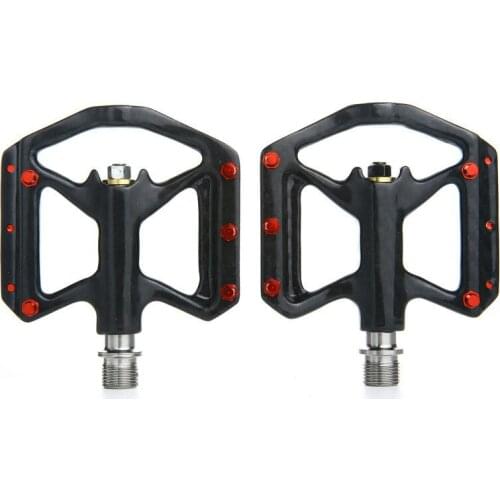 UltraLight Bike Pedals Titanium Axle Lightweight Carbon Fiber Platform Pedals Three Bearing MTB Road Bike Bicycle Cycling Pedals