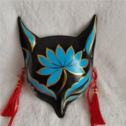 Japanese Fox Mask Hand-Painted Anime Cosplay Halloween Christmas Masks Dance Masquerade party Costume Props