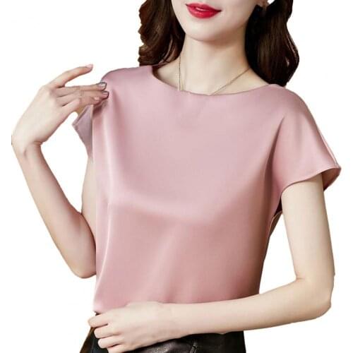 Women Blouse Shirt Casual Sleeveless O Neck Fashion Solid Color Smooth Polyester Women Bottoming Tops Blouses Summer 2021