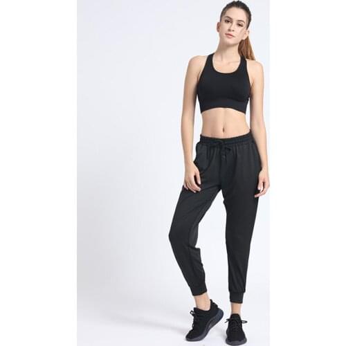 Womens Trousers Hot Selling Wholesale Womens Trousers & Pants Black Mesh Side Casual Pants For Women