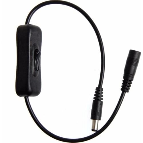 1 PC 2.1mm/5.5mm DC In-Line Power Switch ON/OFF Cable Jack For Arduino Plug 12V LACA