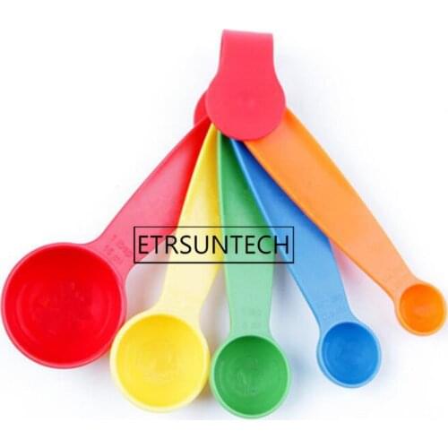 100sets Measuring Spoon Set Plastic Colorful Measuring Scoop Milk Powder Flour Sugar Baking Kitchen Utensil