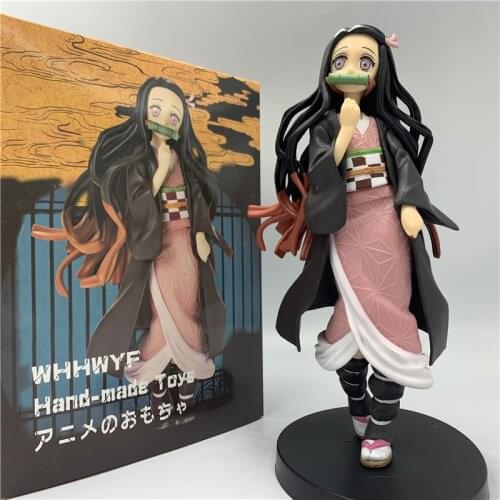 19cm Big Demon Slayer Kimetsu no Yaiba Kamado Nezuko Cute Sitting Ver. PVC Action Figure Tanjirou Nezuko Cute Lovely Model Gift
