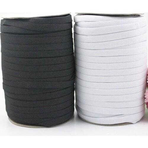 20 yards 9mm sewing elastic band tape skinny elastic ribbon garment headband fabric（white and black)