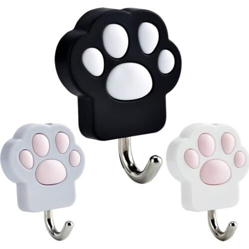3pcs/set Wall Hook Clothes Hooks Wall Decorative Cat Claw Storage Holder Adhesive-self Bedroom Kitchen Organize Hanger