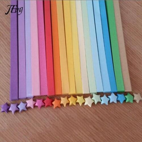 80pcs/lot Handcraft Origami Lucky Star Paper Strips Paper Origami Quilling Paper Decoration Random colors