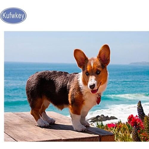 5D Diy Diamond Painting welsh corgi pembroke,Diamond Embroidery animal mosaic Painting,puzzles 5d Diamond unfinished Pictures