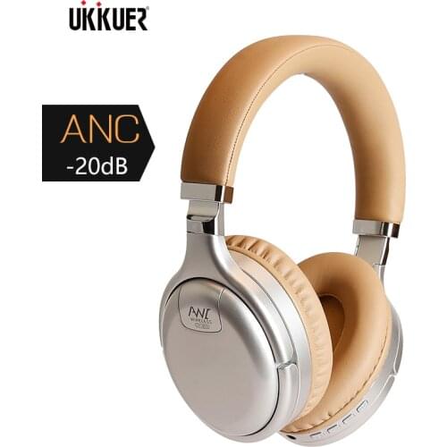 ANC bluetooth Headset Active Noise Cancelling Wireless & Wired Headphone With Microphone Earphone Deep Bass Hifi Sound Earpiece