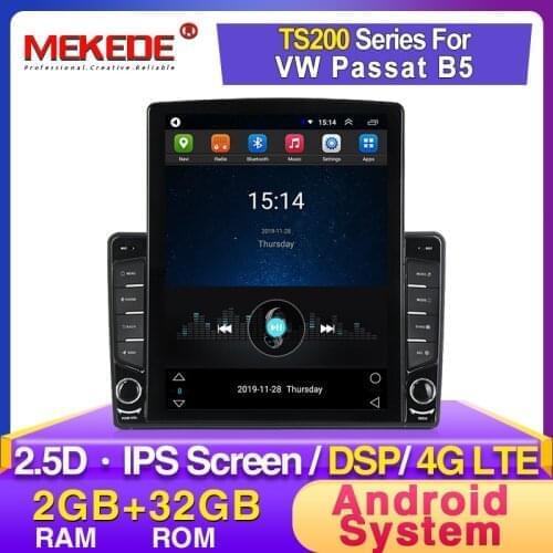 MEKEDE Tesla Stype Android Car Multimedia Player for VW Volkswagen PASSAT B5 MK4MK5 JETTA BORA POLO TRANSPORT T5 GPS Navigation