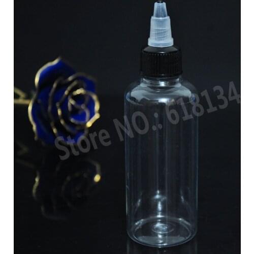 Free shipping 100ml liquid bottle 100ml twist off cap type PET bottles, beard oil bottle