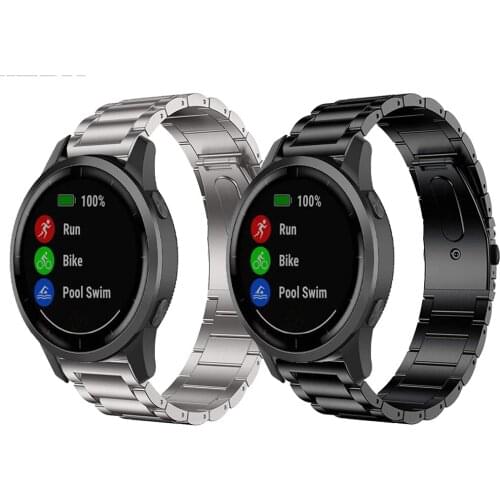 For Garmin vivoactive 4 Metal Stainless Steel Band Strap for Garmin Active Venu Sq vivoactive 3 Bracelet watchbands