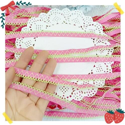 10Yards Dark Pink Elastic Lace Trim Underwear Elastic Stretch Lace Trimmings Diy Sewing Garment Girl Bra Trims