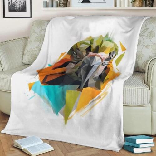 Ara Parrot Flannel Throw Blanket 3D Printed Keep Warm Sofa Child Blanket Home Decor Textiles Dream Family Gift