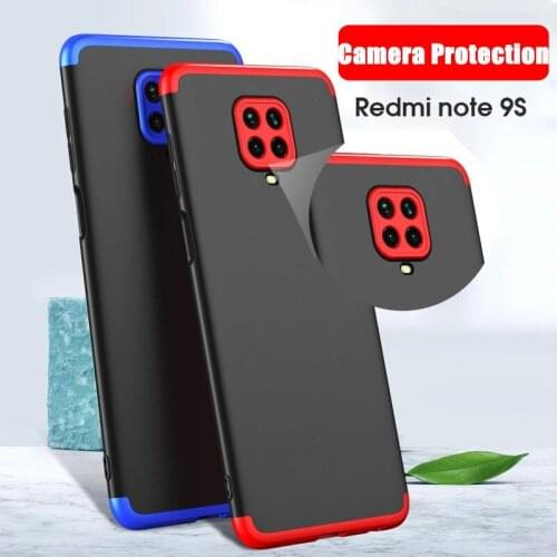 For Xiaomi Redmi Note 9S Case 360 Full Protection Hard Matte Armor Hybrid 3 in 1 cover case for Xiaomi redmi note 9 pro max 9s
