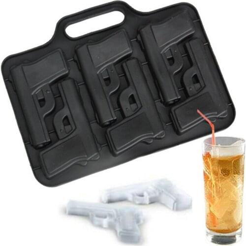 Pistol Ice Mold Silicone Mold Cooking Tools Cookie Cutter Ice Molds Cream fondant Mould Ice Cream Tools Ice Cube Tray mold 06003