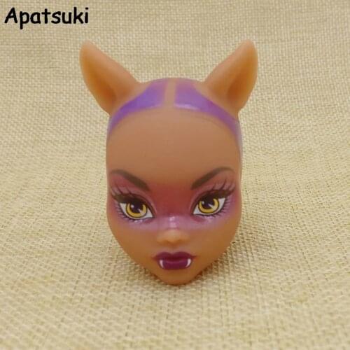 DIY Doll Head For Monster High Dolls Soft Plastic BJD Dolls Heads Practicing Demon Monster Head Without Hair