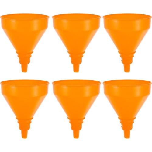 MACTANT 6 pcs Car Refueling Multi-Function Shorter Funnel Gasoline Engine Oil Diesel Additive Motorcycle Farm Machine Funnel CN