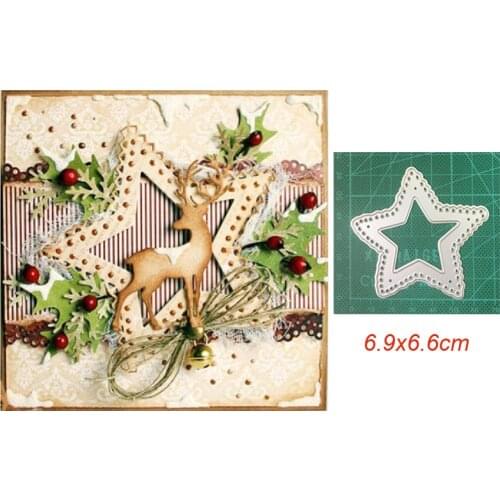 Metal cutting dies cut die mold Christmas star frame decoration Scrapbook dies paper craft knife mould blade punch stencils dies
