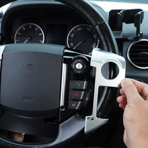 For Land Rover Freelander2 13-15 ABS chrome/Black Car Steering Wheel button Cover Stickers Car Accessories Interior modification