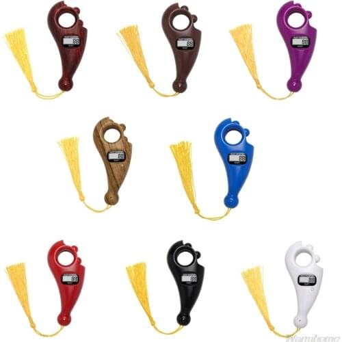 Portable Handheld Tassel Digital Beads Counter Finger Game Toy Manual Reset Decompression Relaxation Tool for Meditation N18 20