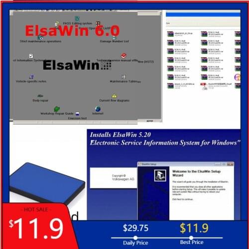 2021 Auto Repair Software ElsaWin 6.0 work for V-W For Audi Elsa Win 6.0 Newest Elsawin 6.0 Car Repair Data Diagnostic Software