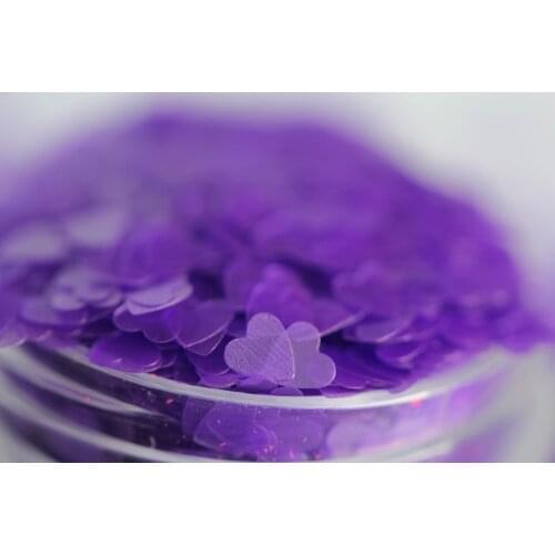 3mm Transparent Colorful Neon Thin Glittering Heart Loose Sequins Paillettes for Resin Supplies Nail Art Decoden Slime