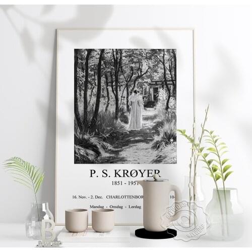 Peder Severin KroYer Retro Poster, Marie In The Garden At Skagen Wall Decor, Danish Impressionism P.S. KroYer Home Decor Gift
