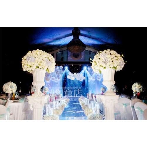 Luxurious Diameter 60cm Top-rated White Roses Wedding flower decoration for Table Centerpiece Wedding Props 4pcs/lot