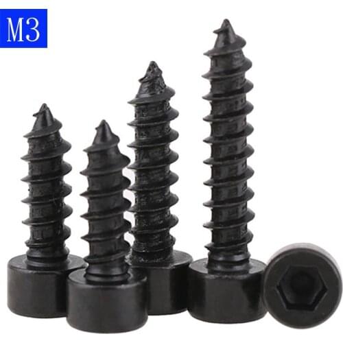 M3 ( 3mm ) Socket Head Cap Screw Self Tapping Screws High Tensile 8 Black Oxide NEW